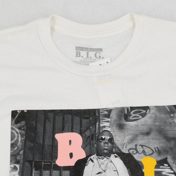 The Notorious B.I.G. T-Shirt Medium Men's Graphic Short Sleeve Cotton Tee White - Picture 2 of 5